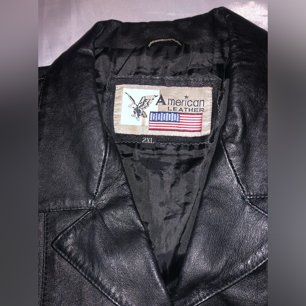 Women's Black Leather Jacket 2XL, see photo’s and measurements - Picture 3 of 15